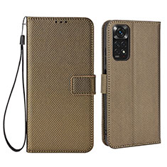 Handytasche Stand Schutzhülle Flip Leder Hülle BY6 für Xiaomi Redmi Note 11 4G (2022) Braun