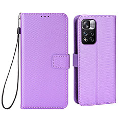 Handytasche Stand Schutzhülle Flip Leder Hülle BY6 für Xiaomi Redmi Note 11 Pro+ Plus 5G Violett