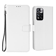 Handytasche Stand Schutzhülle Flip Leder Hülle BY6 für Xiaomi Redmi Note 11 Pro+ Plus 5G Weiß