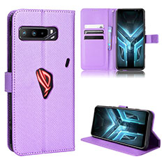 Handytasche Stand Schutzhülle Flip Leder Hülle BY7 für Asus ROG Phone 3 Violett