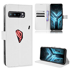 Handytasche Stand Schutzhülle Flip Leder Hülle BY7 für Asus ROG Phone 3 Weiß