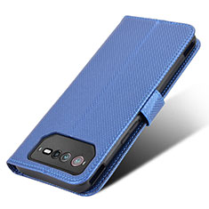 Handytasche Stand Schutzhülle Flip Leder Hülle BY7 für Asus ROG Phone 6 Pro Blau