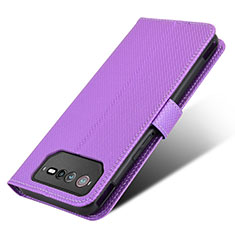 Handytasche Stand Schutzhülle Flip Leder Hülle BY7 für Asus ROG Phone 6 Pro Violett