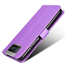 Handytasche Stand Schutzhülle Flip Leder Hülle BY7 für Asus Zenfone 7 Pro ZS671KS Violett