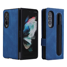 Handytasche Stand Schutzhülle Flip Leder Hülle BY7 für Samsung Galaxy Z Fold4 5G Blau