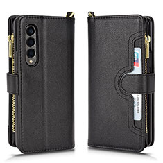 Handytasche Stand Schutzhülle Flip Leder Hülle BY8 für Samsung Galaxy Z Fold4 5G Schwarz