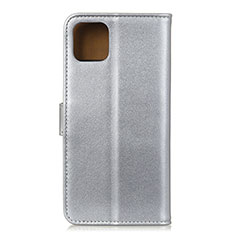 Handytasche Stand Schutzhülle Flip Leder Hülle C01 für Xiaomi Mi 11 5G Silber