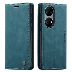 Handytasche Stand Schutzhülle Flip Leder Hülle C01S für Huawei P50 Blau