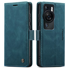 Handytasche Stand Schutzhülle Flip Leder Hülle C01S für Huawei P60 Pro Blau