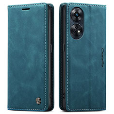 Handytasche Stand Schutzhülle Flip Leder Hülle C01S für Oppo Reno8 T 4G Blau