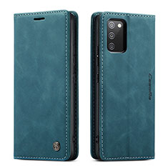 Handytasche Stand Schutzhülle Flip Leder Hülle C01S für Samsung Galaxy A03s Blau