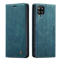 Handytasche Stand Schutzhülle Flip Leder Hülle C01S für Samsung Galaxy A42 5G Blau