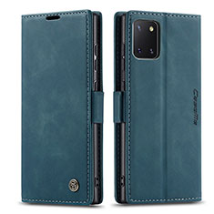 Handytasche Stand Schutzhülle Flip Leder Hülle C01S für Samsung Galaxy A81 Blau