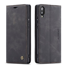 Handytasche Stand Schutzhülle Flip Leder Hülle C01S für Samsung Galaxy M10 Schwarz