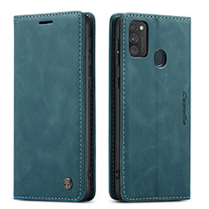 Handytasche Stand Schutzhülle Flip Leder Hülle C01S für Samsung Galaxy M30s Blau