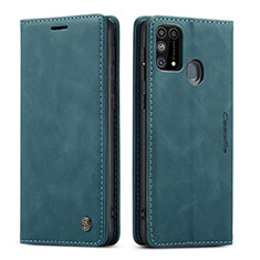 Handytasche Stand Schutzhülle Flip Leder Hülle C01S für Samsung Galaxy M31 Blau