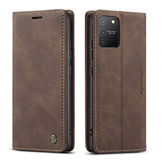 Handytasche Stand Schutzhülle Flip Leder Hülle C01S für Samsung Galaxy S10 Lite Braun