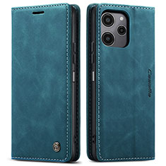 Handytasche Stand Schutzhülle Flip Leder Hülle C01S für Xiaomi Poco M6 Pro 5G Blau