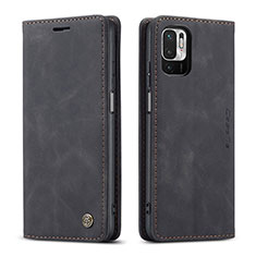 Handytasche Stand Schutzhülle Flip Leder Hülle C01S für Xiaomi Redmi Note 10T 5G Schwarz