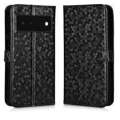 Handytasche Stand Schutzhülle Flip Leder Hülle C01X für Google Pixel 6 5G Schwarz