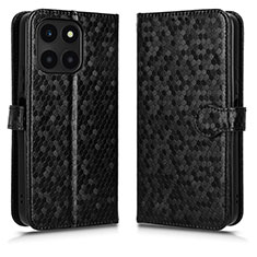 Handytasche Stand Schutzhülle Flip Leder Hülle C01X für Huawei Honor X6a Schwarz