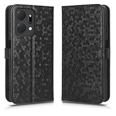 Handytasche Stand Schutzhülle Flip Leder Hülle C01X für Huawei Honor X7a Schwarz