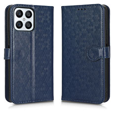 Handytasche Stand Schutzhülle Flip Leder Hülle C01X für Huawei Honor X8 4G Blau