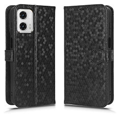 Handytasche Stand Schutzhülle Flip Leder Hülle C01X für Motorola Moto G73 5G Schwarz