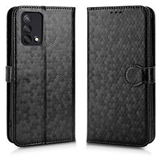 Handytasche Stand Schutzhülle Flip Leder Hülle C01X für Oppo A74 4G Schwarz