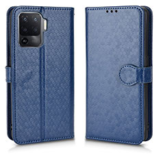 Handytasche Stand Schutzhülle Flip Leder Hülle C01X für Oppo A94 5G Blau