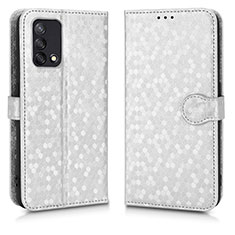 Handytasche Stand Schutzhülle Flip Leder Hülle C01X für Oppo A95 4G Silber