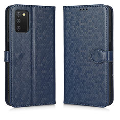 Handytasche Stand Schutzhülle Flip Leder Hülle C01X für Samsung Galaxy A02s Blau