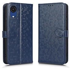 Handytasche Stand Schutzhülle Flip Leder Hülle C01X für Samsung Galaxy A03 Core Blau
