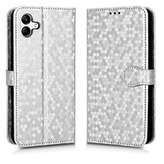 Handytasche Stand Schutzhülle Flip Leder Hülle C01X für Samsung Galaxy A04 4G Silber