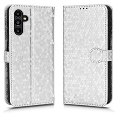 Handytasche Stand Schutzhülle Flip Leder Hülle C01X für Samsung Galaxy A04s Silber