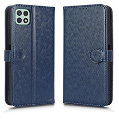 Handytasche Stand Schutzhülle Flip Leder Hülle C01X für Samsung Galaxy A22 5G Blau