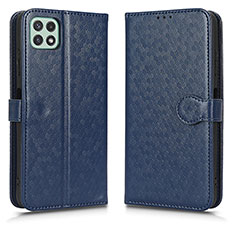 Handytasche Stand Schutzhülle Flip Leder Hülle C01X für Samsung Galaxy A22s 5G Blau