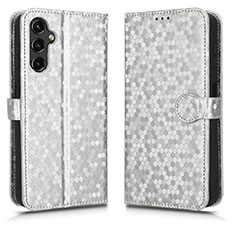 Handytasche Stand Schutzhülle Flip Leder Hülle C01X für Samsung Galaxy A24 4G Silber