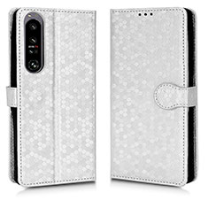 Handytasche Stand Schutzhülle Flip Leder Hülle C01X für Sony Xperia 1 IV Silber