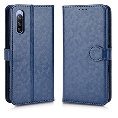 Handytasche Stand Schutzhülle Flip Leder Hülle C01X für Sony Xperia 10 III Blau