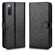 Handytasche Stand Schutzhülle Flip Leder Hülle C01X für Sony Xperia 10 III Schwarz