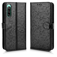 Handytasche Stand Schutzhülle Flip Leder Hülle C01X für Sony Xperia 10 IV Schwarz