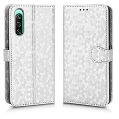 Handytasche Stand Schutzhülle Flip Leder Hülle C01X für Sony Xperia 10 IV SO-52C Silber