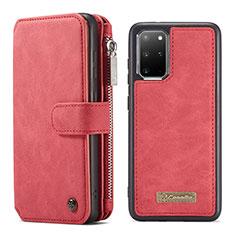 Handytasche Stand Schutzhülle Flip Leder Hülle C02S für Samsung Galaxy S20 Plus 5G Rot