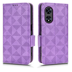 Handytasche Stand Schutzhülle Flip Leder Hülle C02X für Huawei Honor X5 Plus Violett