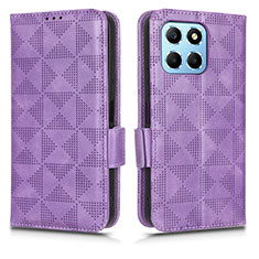 Handytasche Stand Schutzhülle Flip Leder Hülle C02X für Huawei Honor X6 Violett