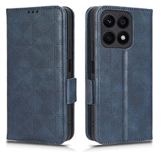 Handytasche Stand Schutzhülle Flip Leder Hülle C02X für Huawei Honor X8a 4G Blau