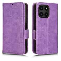 Handytasche Stand Schutzhülle Flip Leder Hülle C02X für Huawei Honor X8b Violett