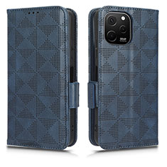 Handytasche Stand Schutzhülle Flip Leder Hülle C02X für Huawei Nova Y61 Blau