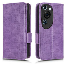 Handytasche Stand Schutzhülle Flip Leder Hülle C02X für Huawei P60 Art Violett